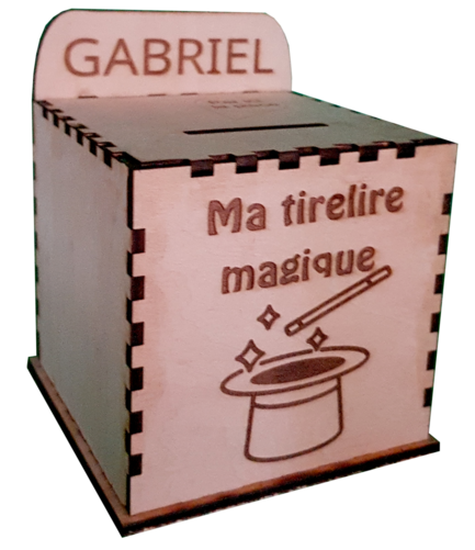 Tirelire en bois