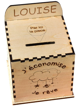 Tirelire en bois